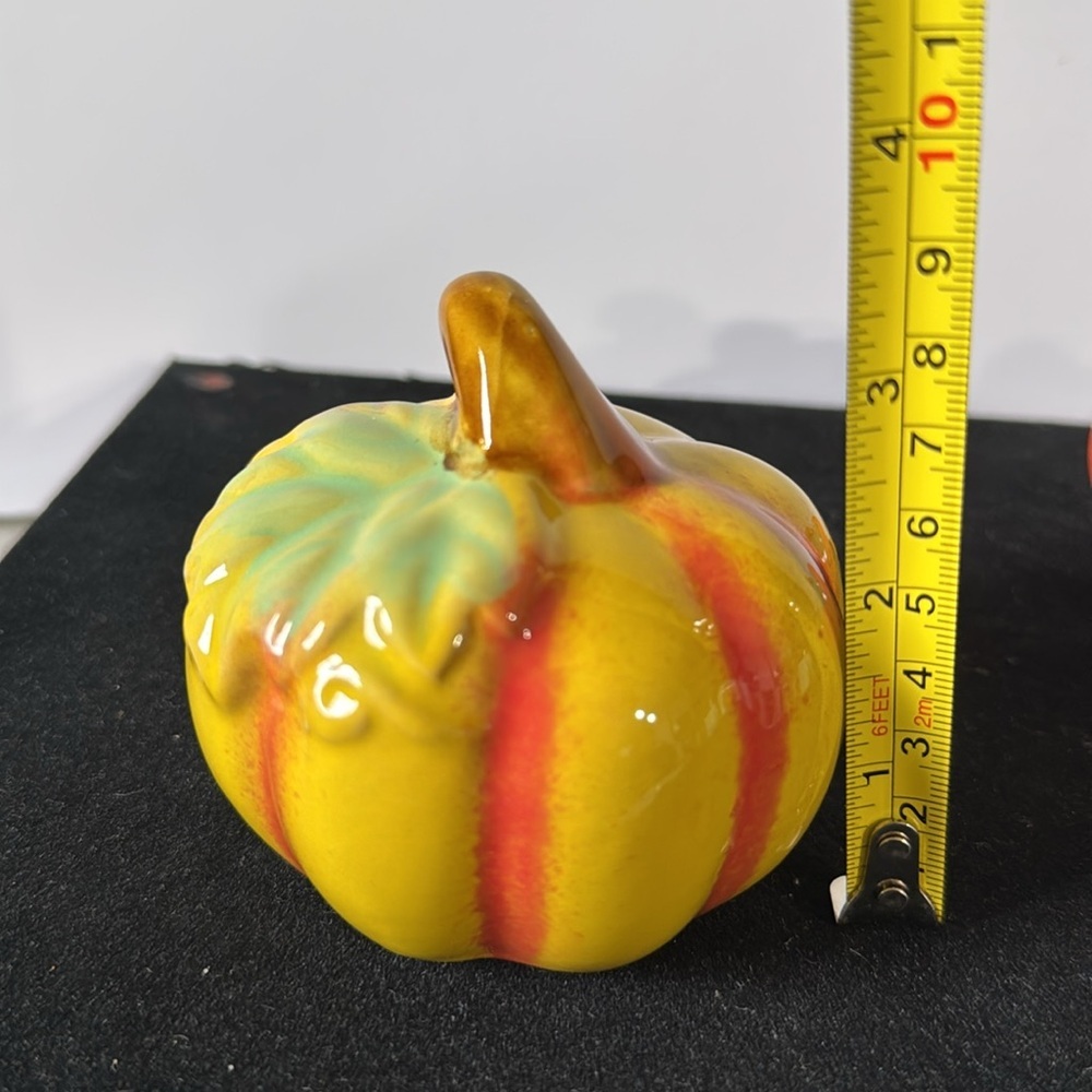 Colorful Mini 3” Ceramic Pumpkin Decor - Picture 3 of 6
